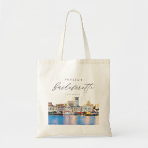SAVANNAH Georgia Skyline Bachelorette Tote Bag