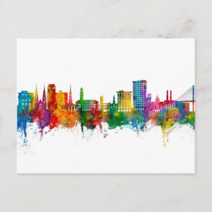 Savannah Georgia Skyline Postcard