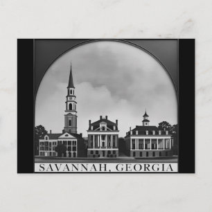 Savannah Georgia Skyline Savannah Cityscape Postcard
