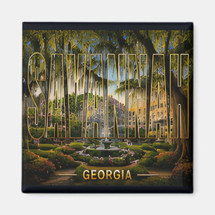 Savannah Georgia Southern Travel Vacation Memories Magnet