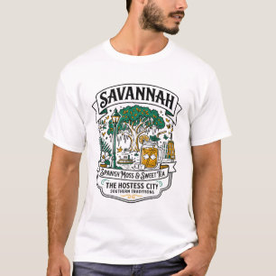 Savannah Georgia Spanish Moss And Sweet Tea T-Shirt