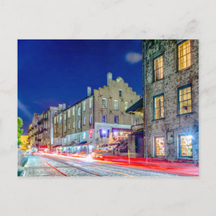 savannah georgia town usa waterfront evening river postcard