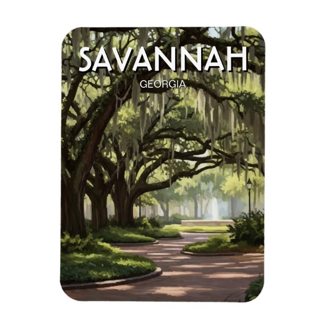 Savannah Georgia Travel Magnet (Vertical)