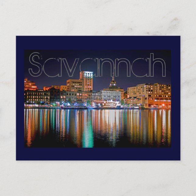 Savannah, Georiga, U.S.A. Postcard (Front)