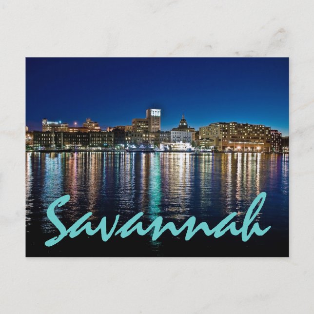 Savannah, Georiga, U.S.A. Postcard (Front)