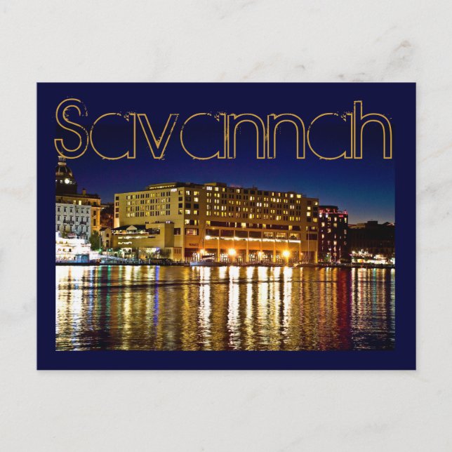 Savannah, Georiga, U.S.A. Postcard (Front)