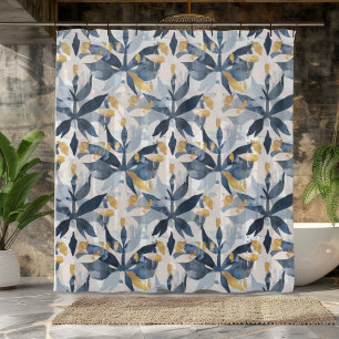 Savannah Hayes Inspired Blue and Gold  Shower Curtain