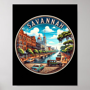 Savannah Historic District Riverfront 1930s Prohib Poster