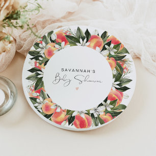 SAVANNAH Little Peach Baby Shower Paper Plate