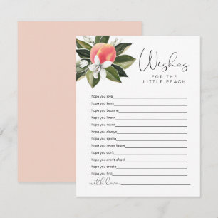 SAVANNAH Little Peach Wishes for Baby Shower Game Enclosure Card