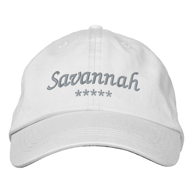 Savannah Name Embroidered Hat (Front)