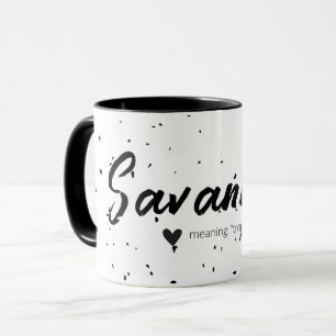 Savannah Name Mug Custom Name Personalised Speckle