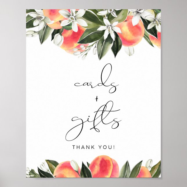 SAVANNAH Peach Cards and Gifts Sign (Front)