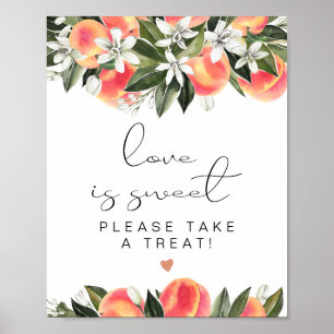 SAVANNAH Peach Love is Sweet Treat Favour Table  Poster
