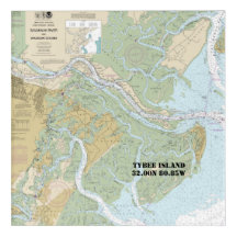 Savannah River and Wassaw Sound - Nautical Chart