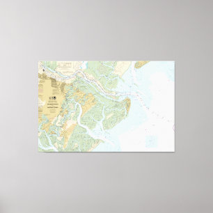 Savannah River and Wassaw Sound Version 2 Canvas Print