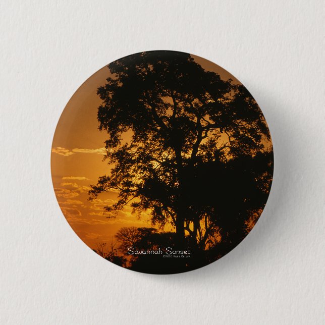 Savannah Sunset 6 Cm Round Badge (Front)