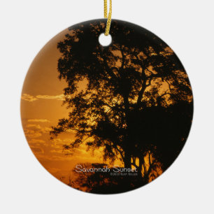 Savannah Sunset Ceramic Tree Decoration