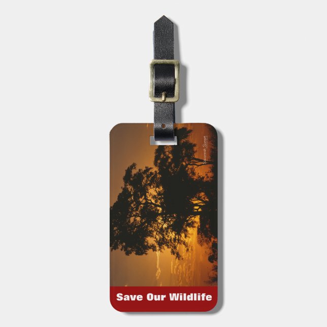 Savannah Sunset Luggage Tag (Front Vertical)