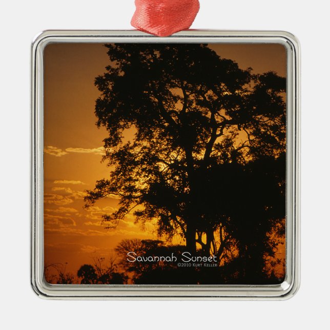 Savannah Sunset Metal Tree Decoration (Front)