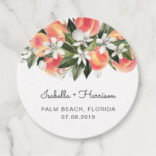 Savannah - Watercolor Peaches Favour Tag