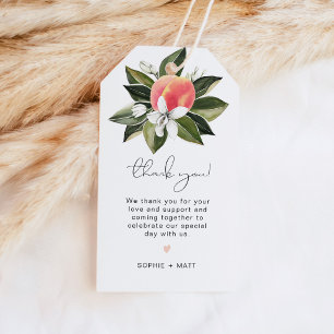 SAVANNAH Watercolor Peaches Fruit Thank You Gift Tags