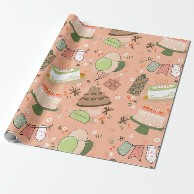 Savannah's Birthday Wrapping Paper (Unrolled)