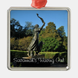 Savannah's Waving Girl Metal Tree Decoration