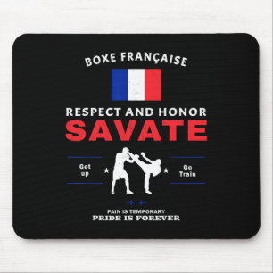 Savate French Kickboxing Savate Fighter Mouse Mat