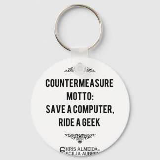 Save a computer, Ride a Geek Key Ring