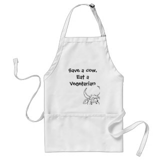 Save a cow, eat a vegetarian standard apron