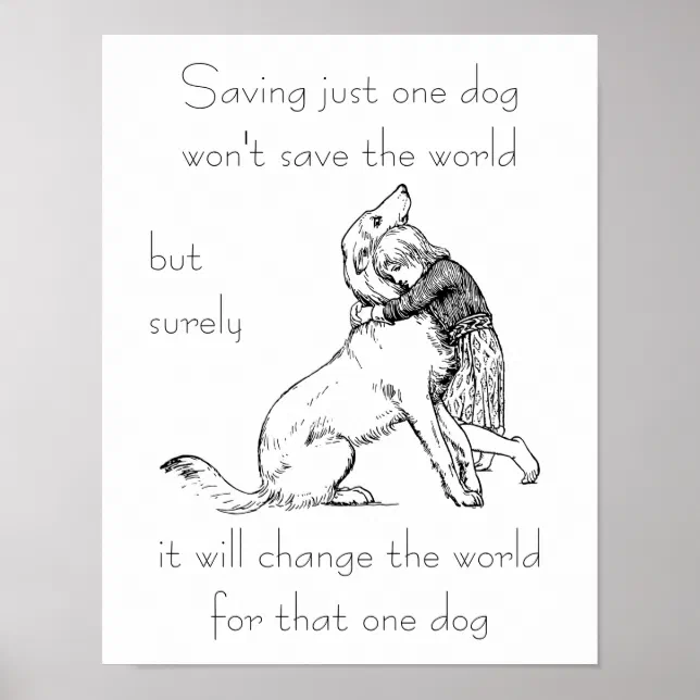 Save Dog Add Save A Dog Pet Rescue Poster | Zazzle