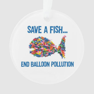 SAVE A FISH    Acrylic Ornament, Circle Ornament