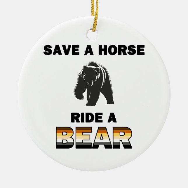Save A Horse Ceramic Tree Decoration (Front)