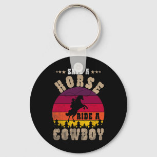 Save A Horse Ride A Cowboy Funny Horse Riding Men' Key Ring