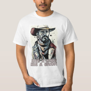 Save a Horse Ride a Cowboy Funny Western Sayings T-Shirt