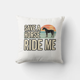 Save a Horse Ride Me Vintage Western Shirt Design_ Cushion