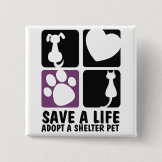 Save A Life 15 Cm Square Badge