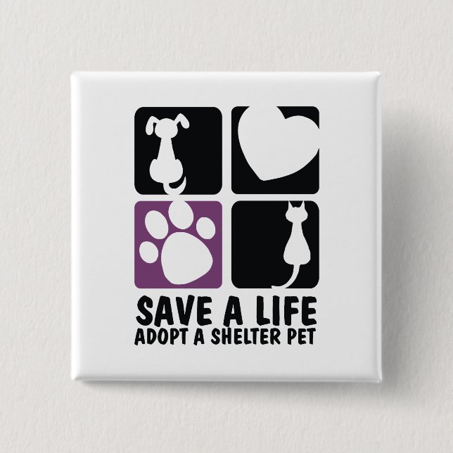 Save A Life 15 Cm Square Badge (Front)