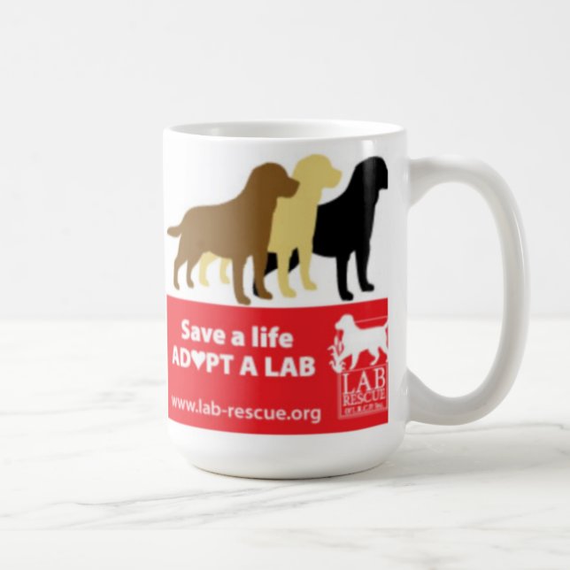 Save A Life Adopt A Lab Mug (Right)