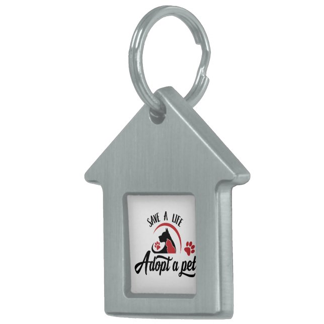 Save a Life Adopt a Pet  ID Tag (Front Right)
