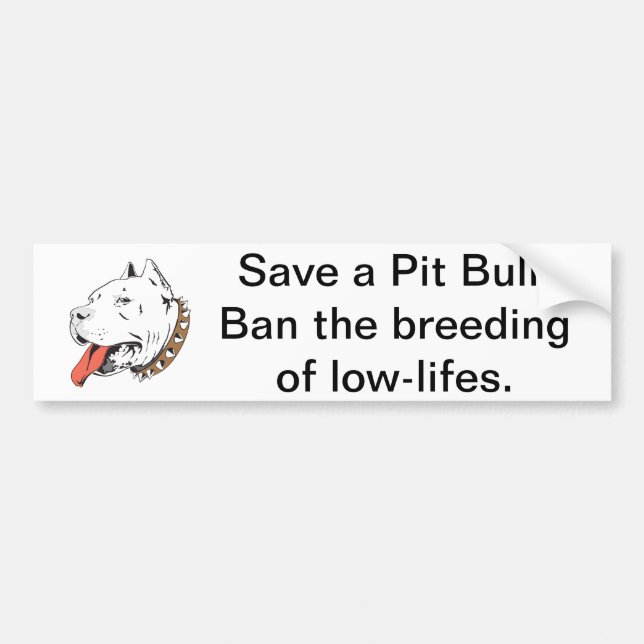 Save a Pit Bull Bumper Sticker (Front)