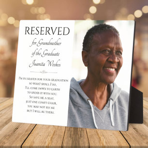 Save A Seat Grandmother of the Graduate Memorial Plaque