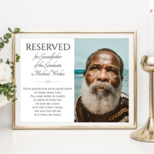 Save A Seat In Memory Of Grandfather of Graduate Poster