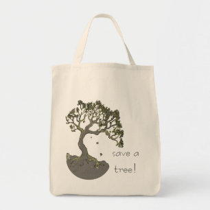 Save a Tree! Tree Art Shopping Bag