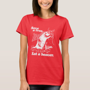 SAVE A TREE - WHITE -.png T-Shirt