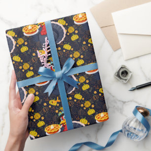 Save A Turkey Eat Pie Funny Happy Thanksgiving Wrapping Paper