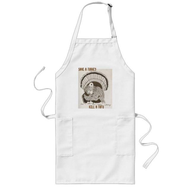 "Save A Turkey Kill A Tofu" Apron (Front)