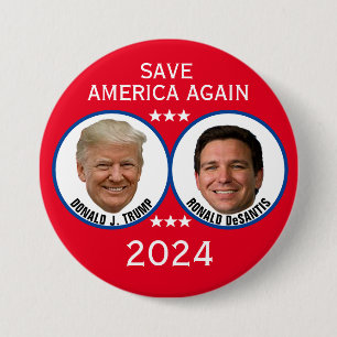 Save America Again 2024 7.5 Cm Round Badge