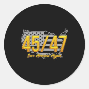 Save America Again Trump 2024 Patriotic American Classic Round Sticker
